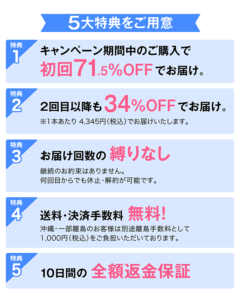 毛穴スプレークレンズ 定期便 5大特典